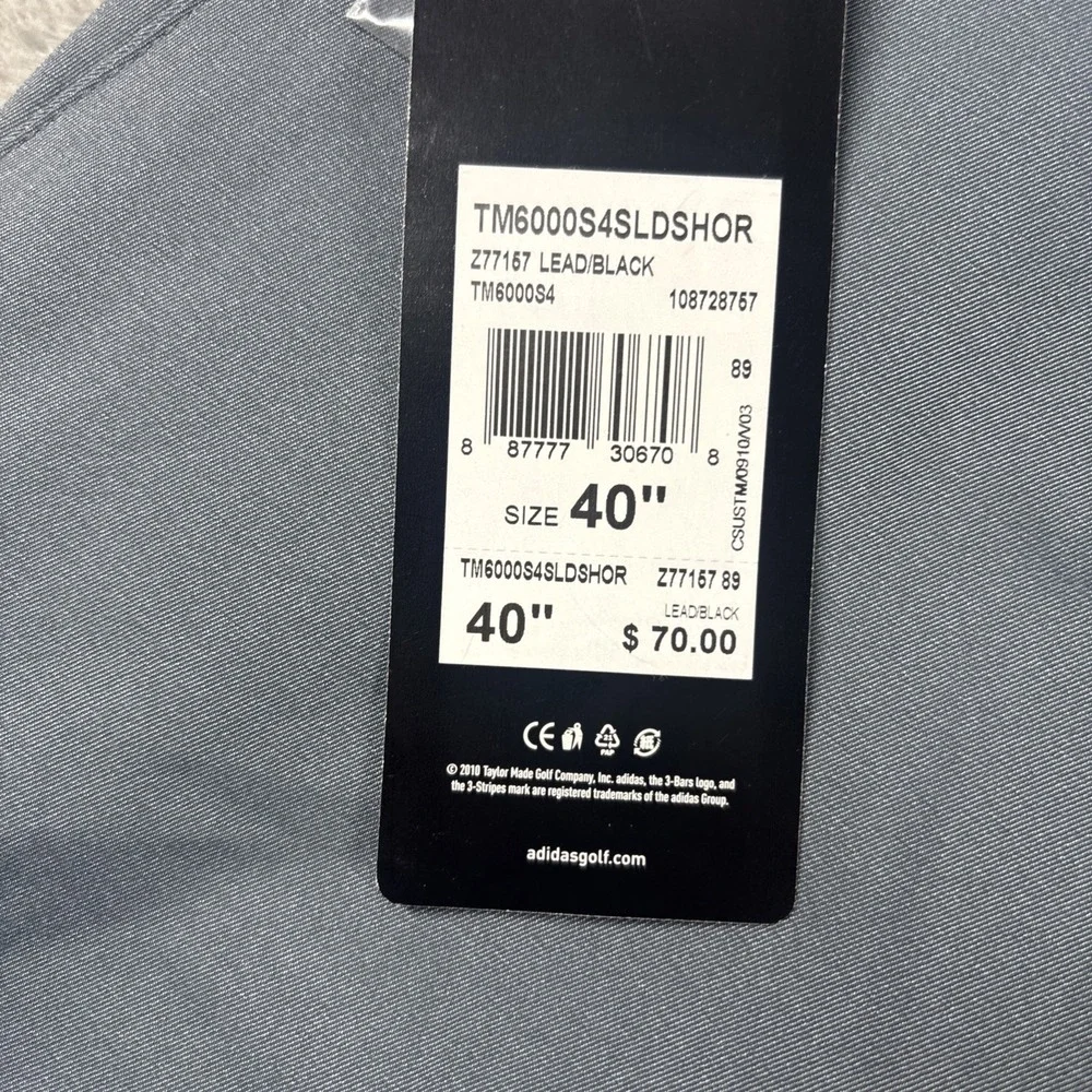 NWT Adidas Men's Golf Shirts Lead/Gray Size 40 (MSRP: $70)